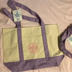 Large Lavender Trader Joe’s Tote Bag